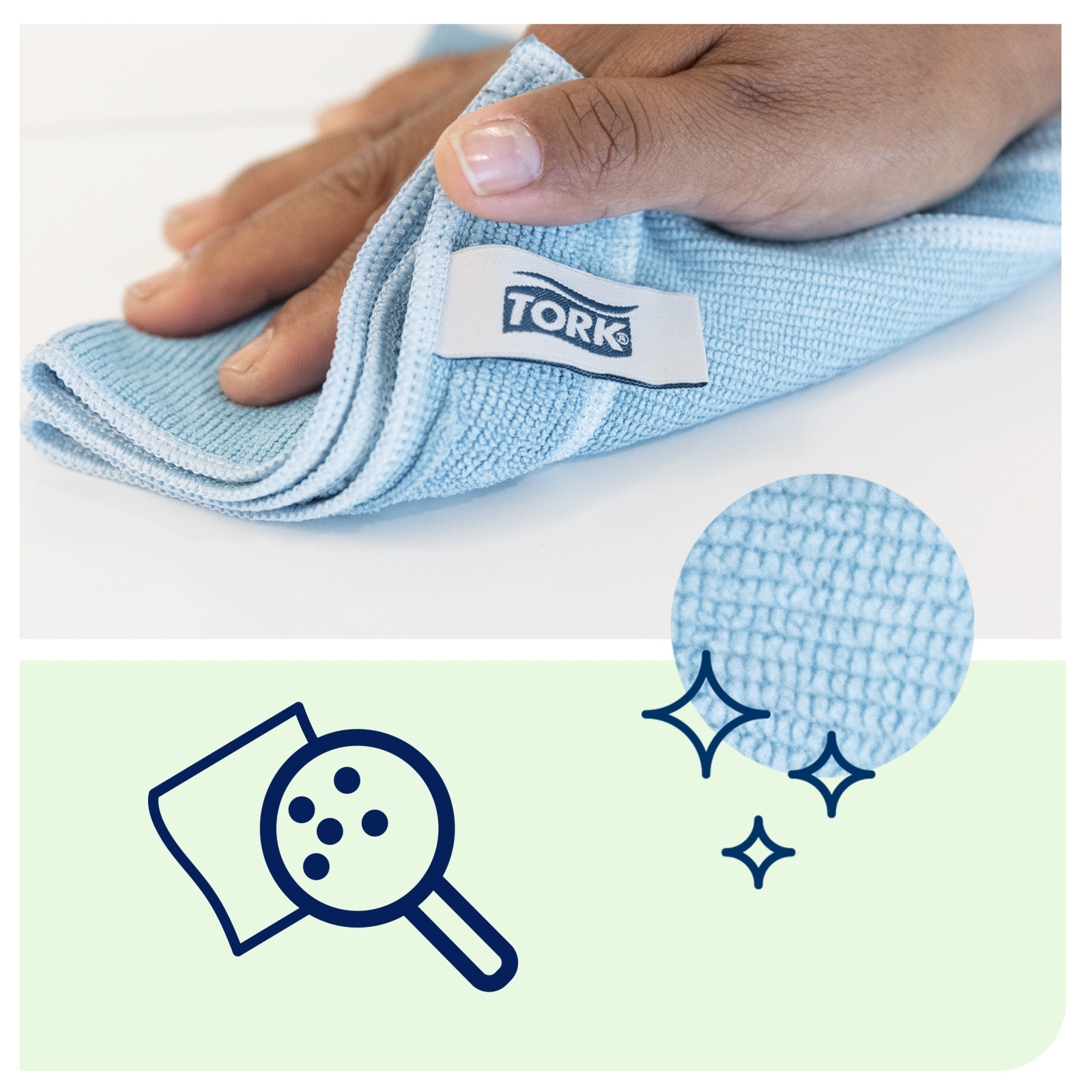 Серветка з мікрофібри для прибирання Tork, жовта, 305х305 мм, 1 шт