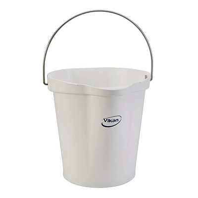 Відро з металевою ручкою Vikan, біле, 12 л