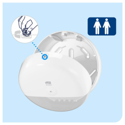 Диспенсер Tork SmartOne Elevation для туалетного паперу в міні рулонах, білий