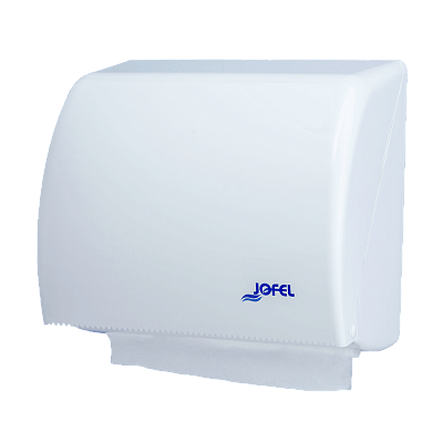 Комбінований диспенсер Jofel Azur для рушників в рулонах та листових рушників складання Z, білий