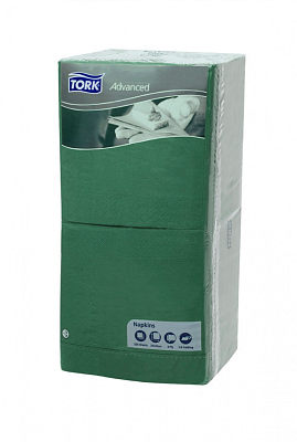 Обідні серветки Tork Advanced Soft, зелені, 3 шари, 33х33 см, 250 шт