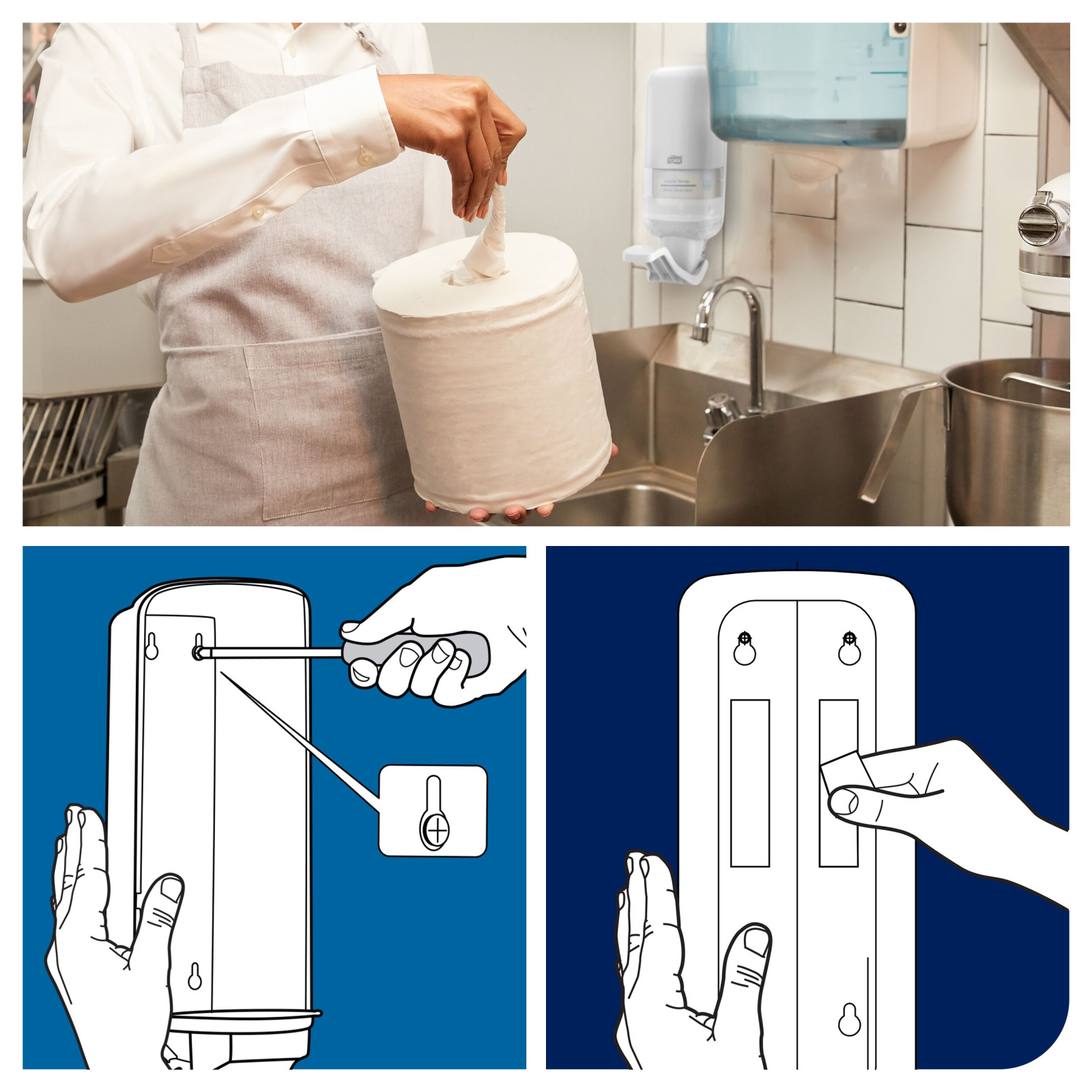 Диспенсер Tork Elevation для рідкого мила з ліктьовим приводом, білий, 1 л