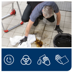 Папір для протирання в рулонах Tork Plus Advanced, білий, 2 шари, 255 м, 750 листів, 1 рулон