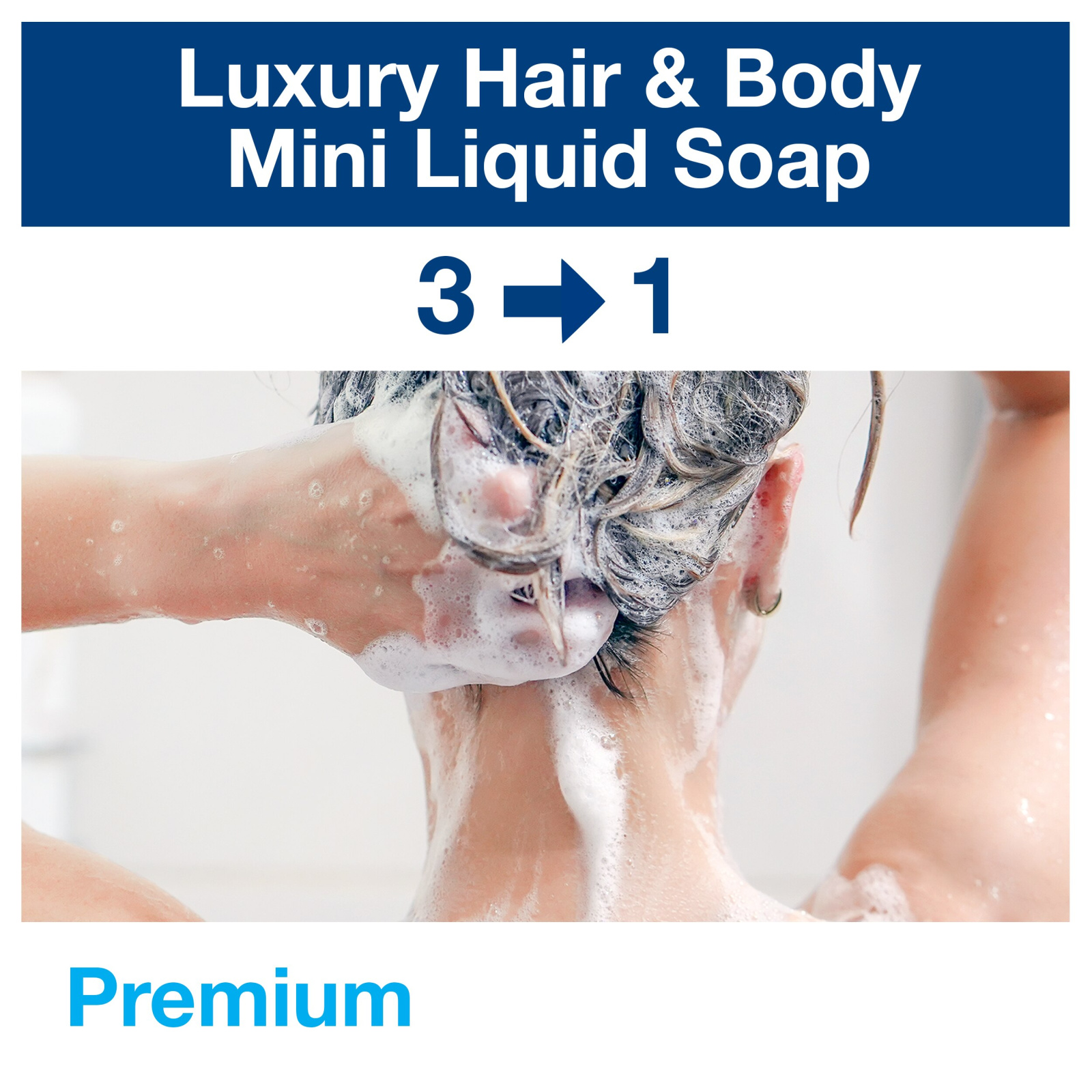 Рідке мило-шампунь Tork Luxury Premium Міні для тіла і волосся, 0,475 л, ≈ 475 порцій