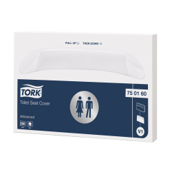 Індивідуальні покриття на сидіння унітазу Tork Advanced, білі, 250 шт