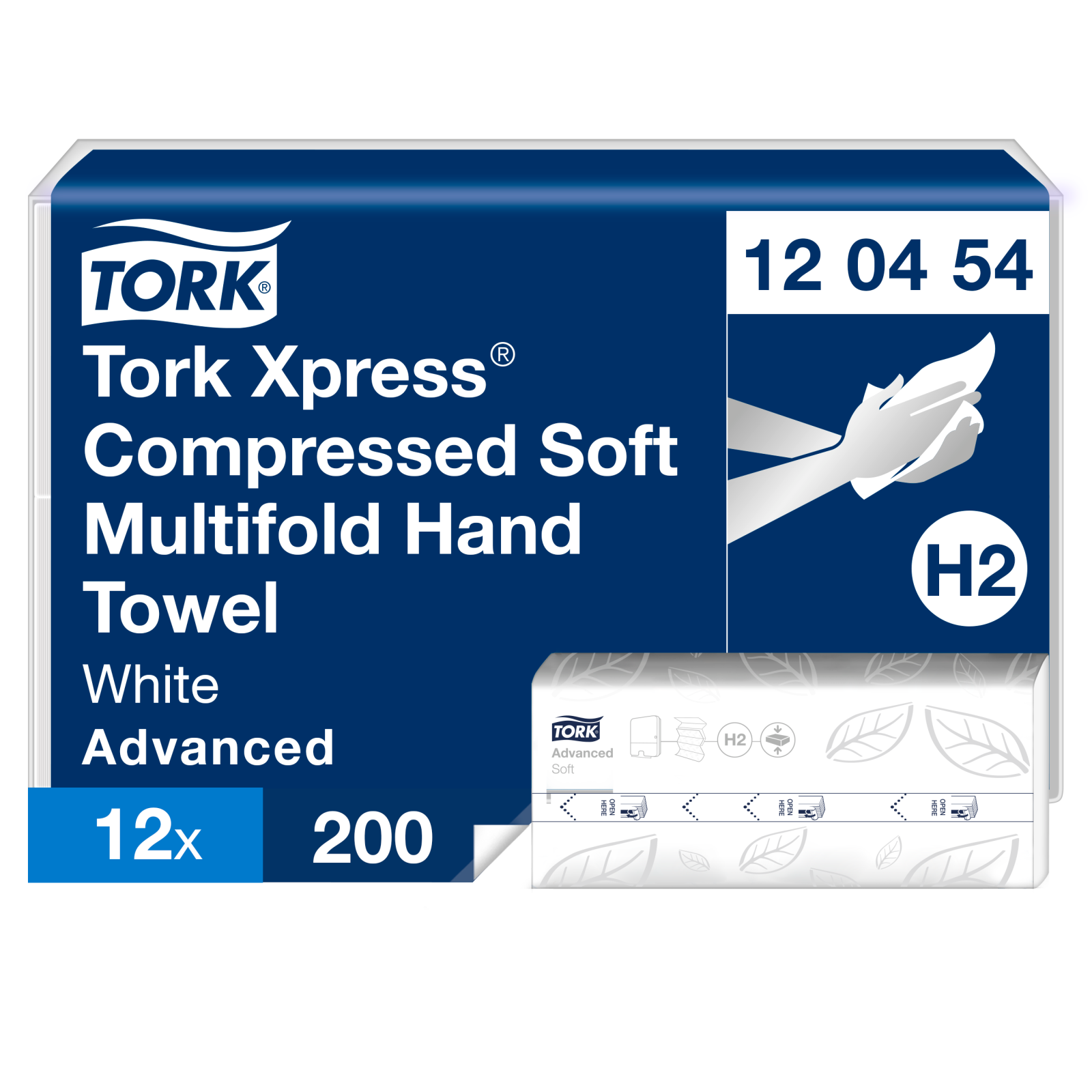 Листові вузькопанельні рушники Tork Xpress Advanced Soft складання Multifold, білі, 2 шари, 21х32 см, 200 листів