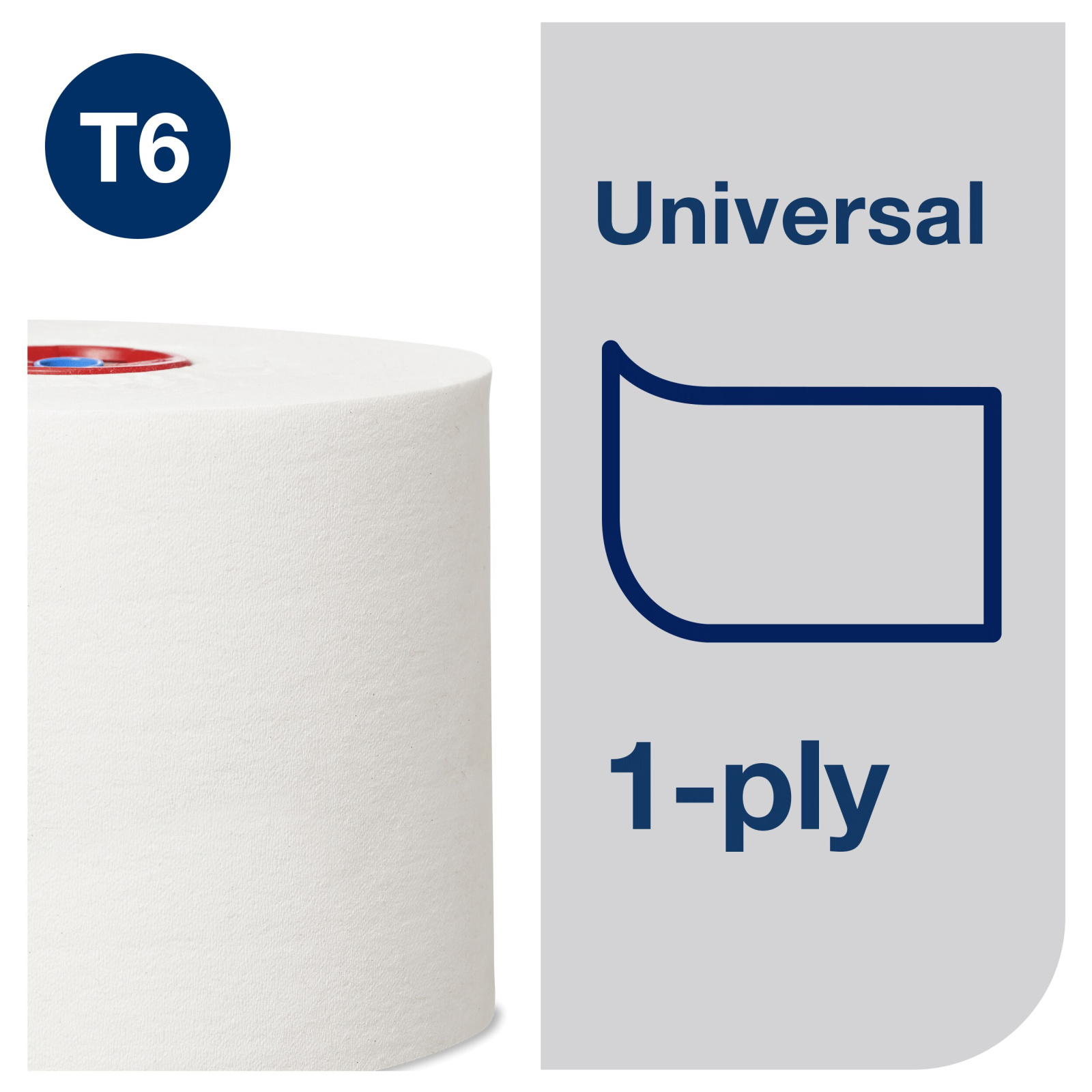 Туалетний папір Tork Universal в міді рулонах, білий, 1 шар, 135 м, 1 рулон