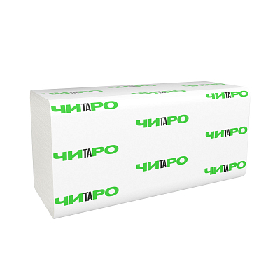 Листові рушники ЧИТАРО складання V, білі, 1 шар, 23х21 см, 250 листів