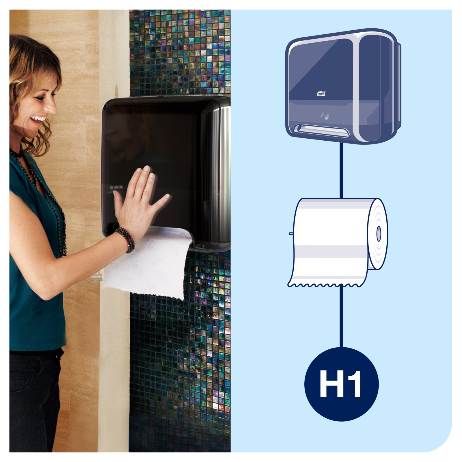 Рушники в рулонах Tork Matic Advanced Soft, білі, 2 шари, 150 м, 600 листів, 1 рулон