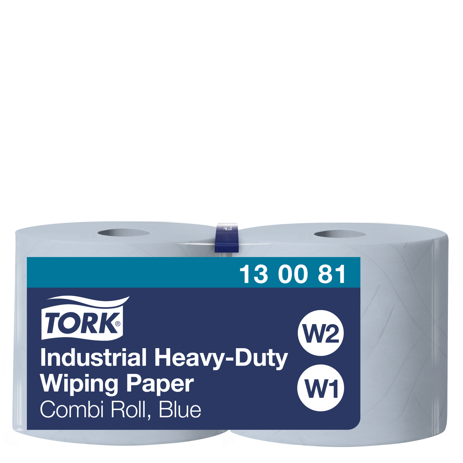 Папір для протирання підвищеної міцності Tork Industrial Advanced для видалення олії та жиру, блакитний, 3 шари, 119 м, 350 листів, 1 рулон