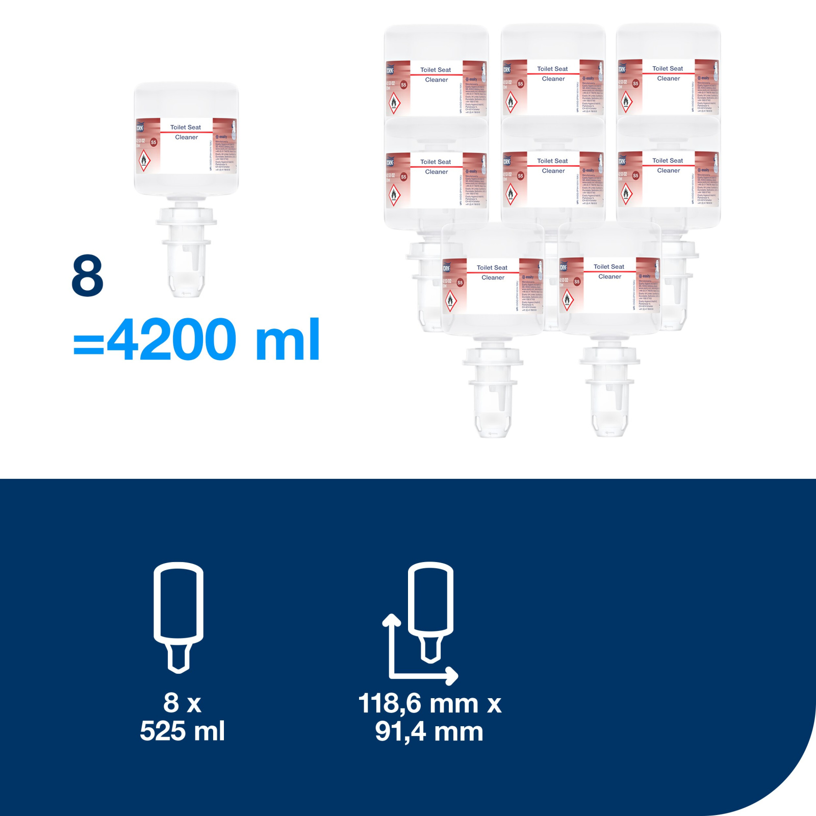 Очищувач для сидіння унітазу Tork Premium Міні, 0,525 л