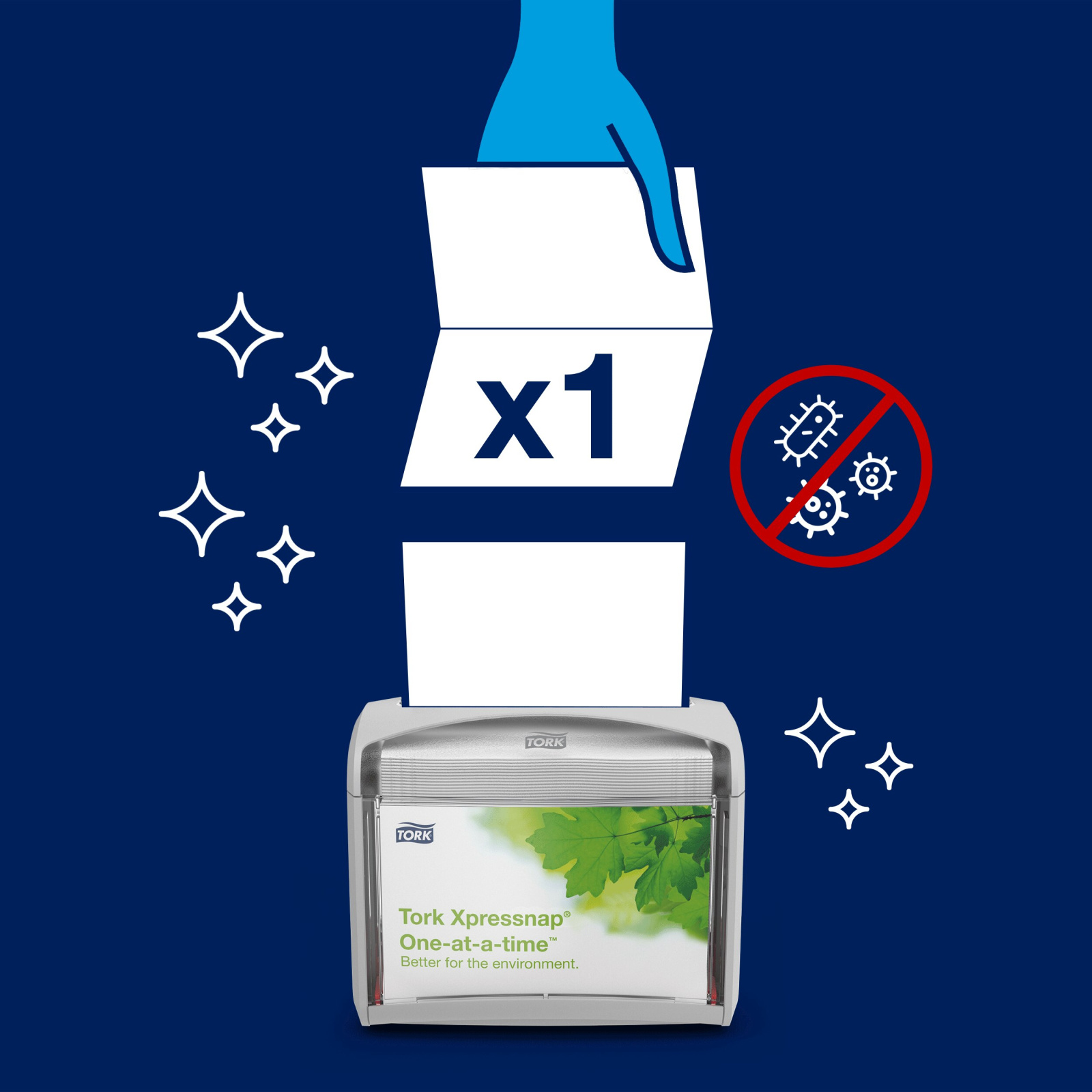 Переносний диспенсер Tork Xpressnap для барних серветок, сірий, на 275 серветок