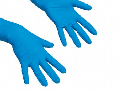 Латексні багатоцільові рукавички Vileda Professional, сині, розмір L 