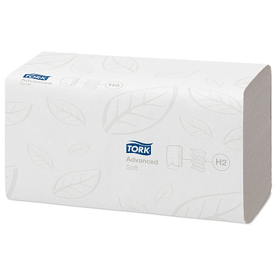 Листові вузькопанельні рушники Tork Xpress Advanced Soft складання Multifold, білі, 2 шари, 21х34 см, 136 листів