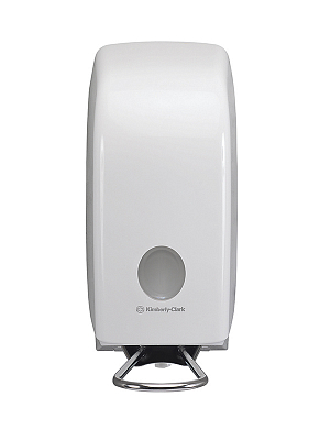 Диспенсер Kimberly-Clark Aquarius для рідкого мила та мила-піни з ліктьовий приводом, білий, 1 л
