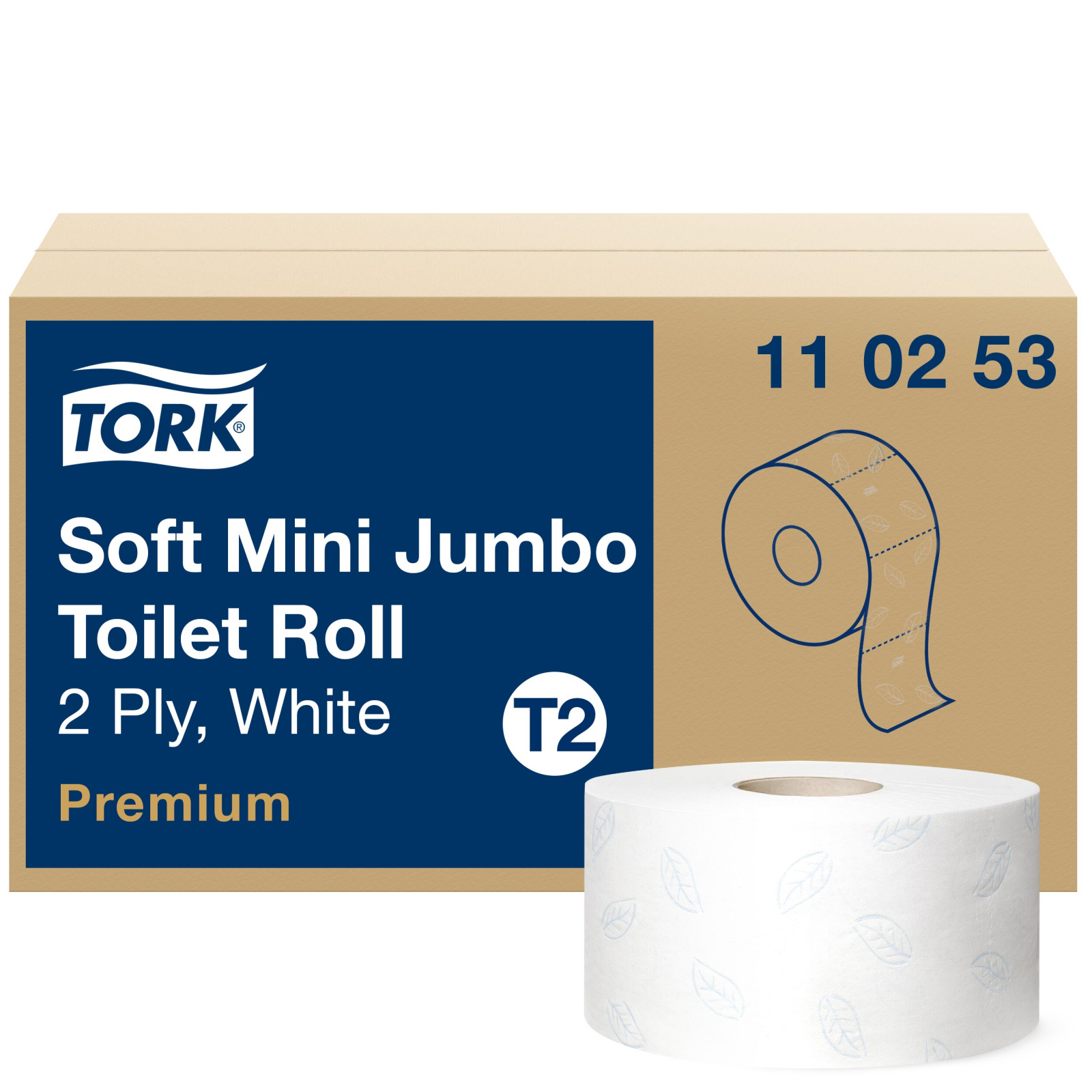Туалетний папір Tork Premium Soft в рулонах Mini Jumbo, білий, 2 шари, 170 м, 1 рулон