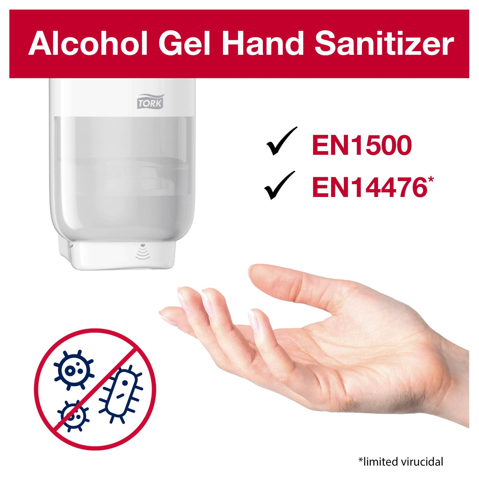 Спиртовий гель для дезінфекції рук Tork Premium, 1 л