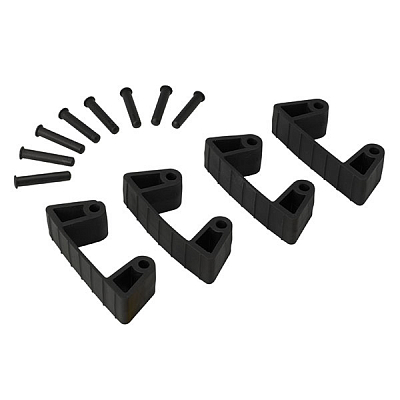 Комплект зажимів Vikan до настінного тримача, чорні, 120 мм, 4 шт