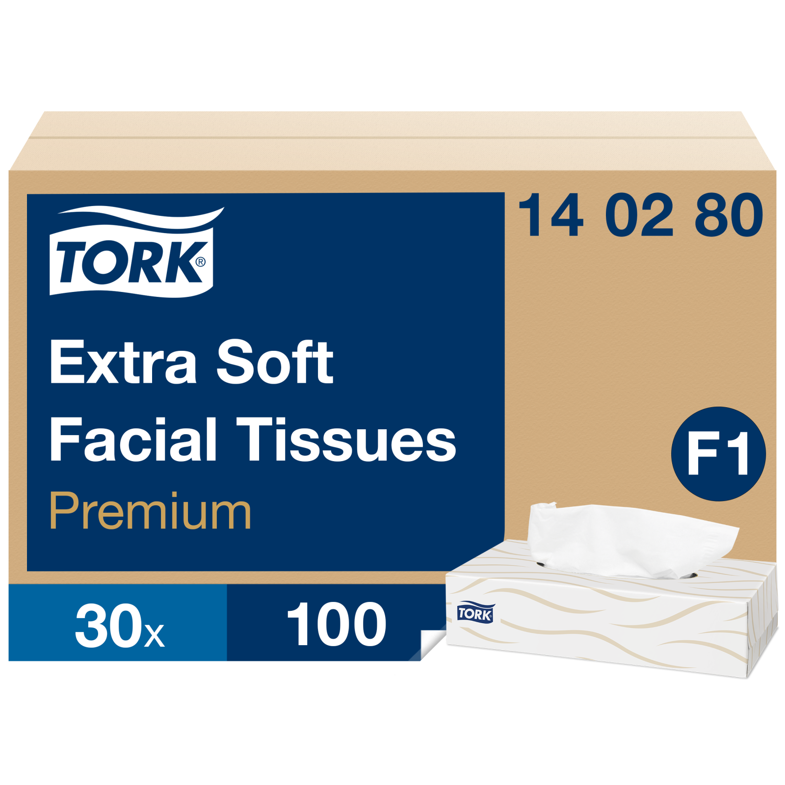 Серветки для обличчя Tork Premium Extra Soft, білі, 100 шт
