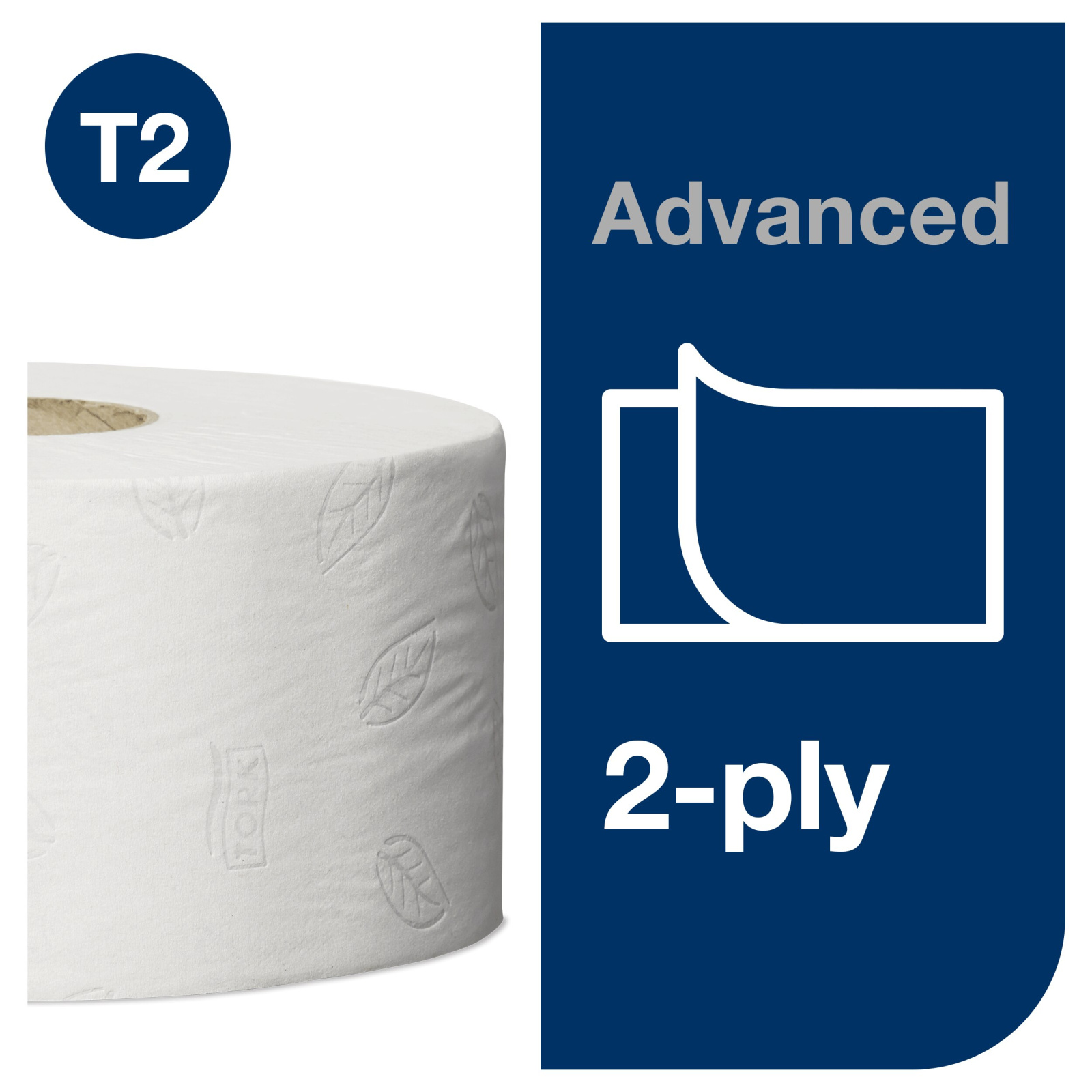 Туалетний папір Tork Advanced в рулонах Mini Jumbo, білий, 2 шари, 170 м, 1 рулон