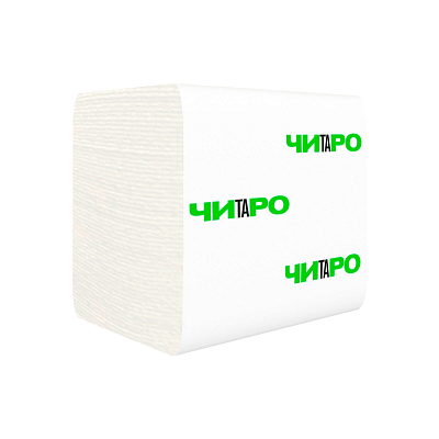 Туалетний папір листовий ЧИТАРО, білий, 2 шари, 300 листів