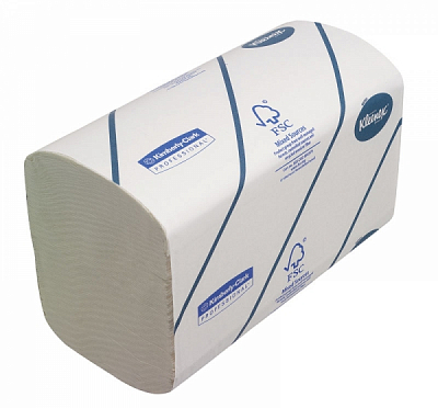 Листові рушники Kimberly-Clark Kleenex Ultra складання Z, білі, 2 шари, 124 листа