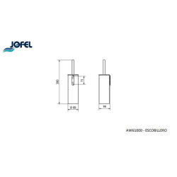 Щітка Jofel напольна для чищення унітазів, глянсова