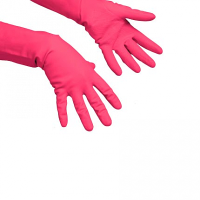 Латексні багатоцільові рукавички Vileda Professional, червоні, розмір S