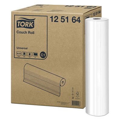 Медичні простирадла в рулонах Tork Universal, білі, 50 м, 1 рулон