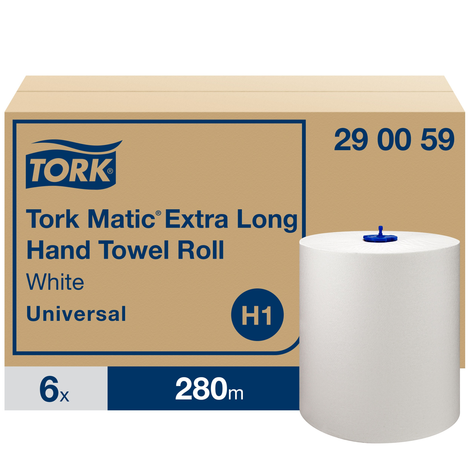 Рушники в рулонах Tork Matic Universal, білі, 1 шар, 280 м, 1120 листів, 1 рулон