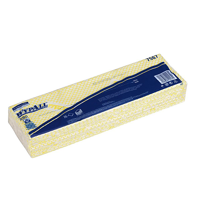 Нетканий матеріал для протирання в серветках Kimberly-Clark WypAll X80, жовтий, 25 листів