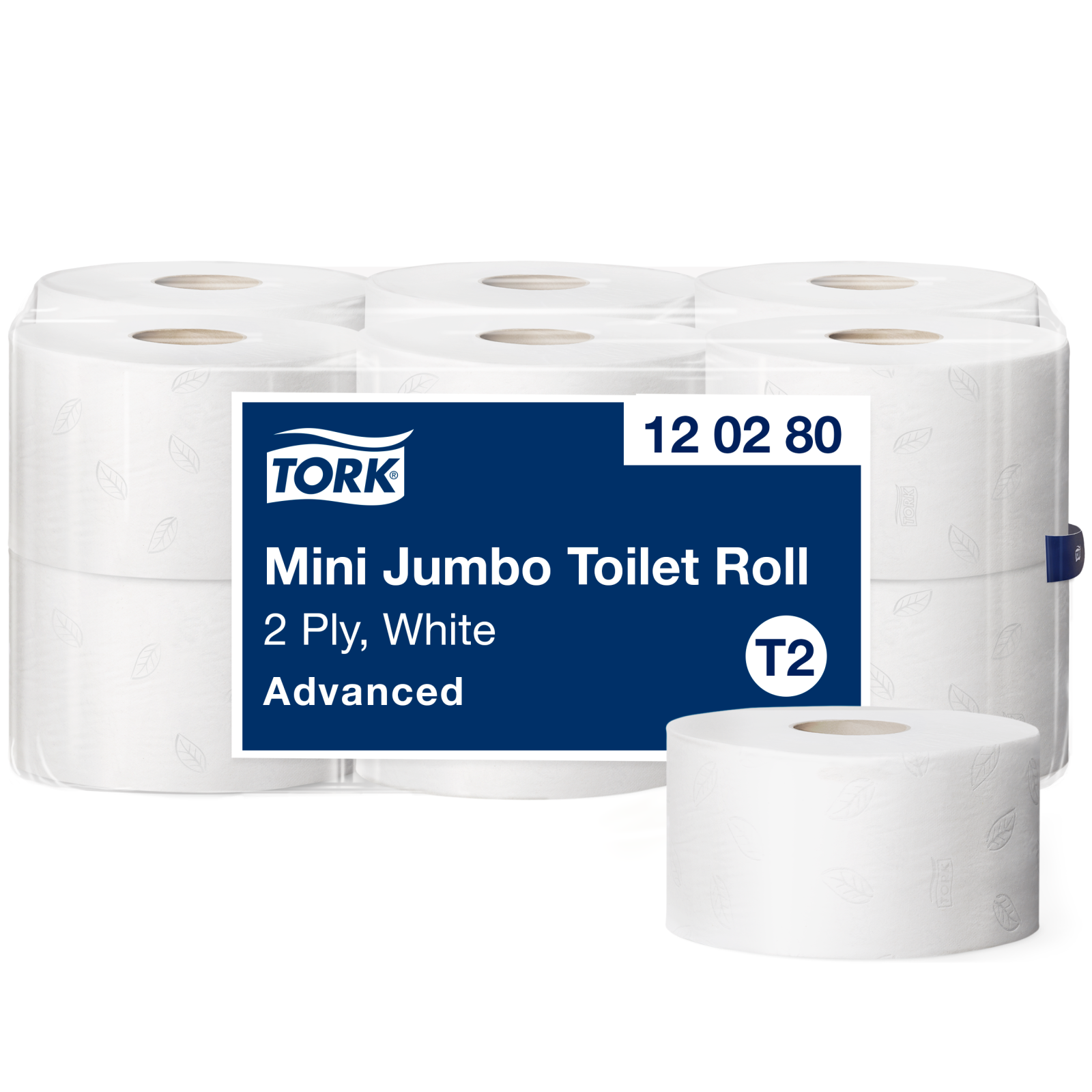 Туалетний папір Tork Advanced в рулонах Mini Jumbo, білий, 2 шари, 170 м, 1 рулон