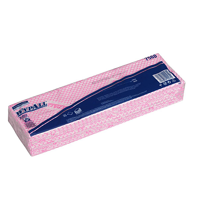 Нетканий матеріал для протирання в серветках Kimberly-Clark WypAll X80, червоний, 25 листів